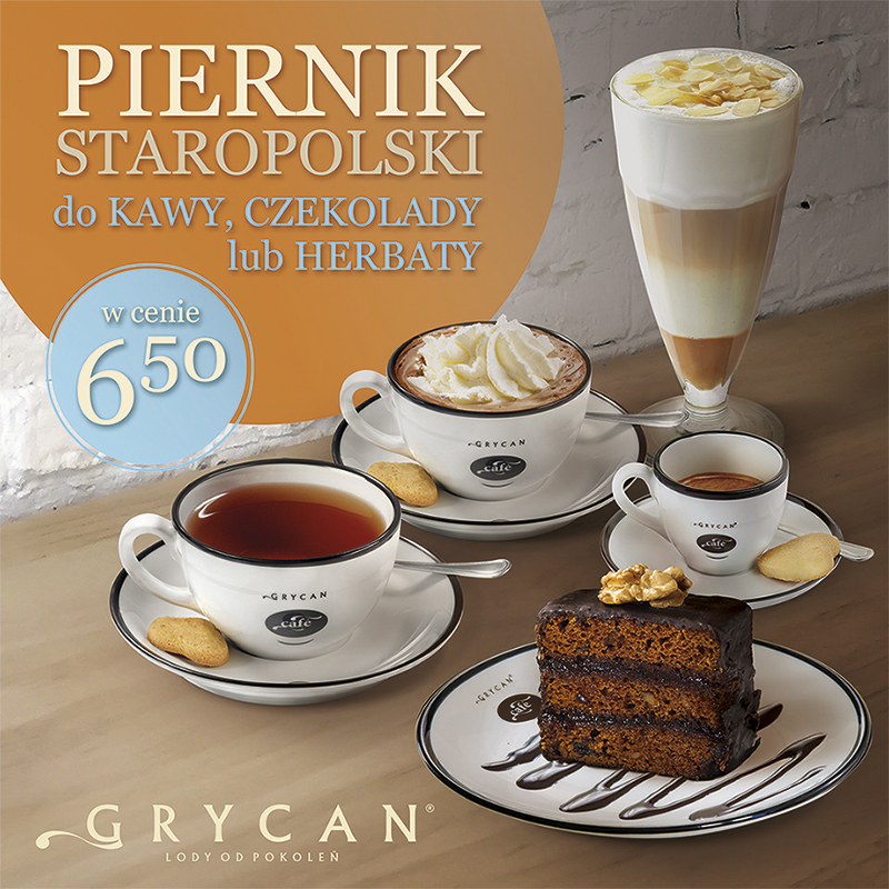 Słodkości w lodziarnio-kawiarni GRYCAN - Galeria Korona Kielce