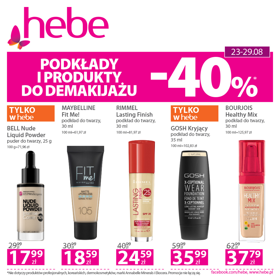 HEBE – oferta promocyjna 23-29.08.2018 - Galeria Korona Kielce