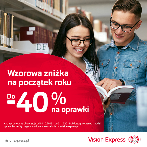 Wzorowa zniżka na początek roku w VISION EXPRESS - Galeria Korona Kielce