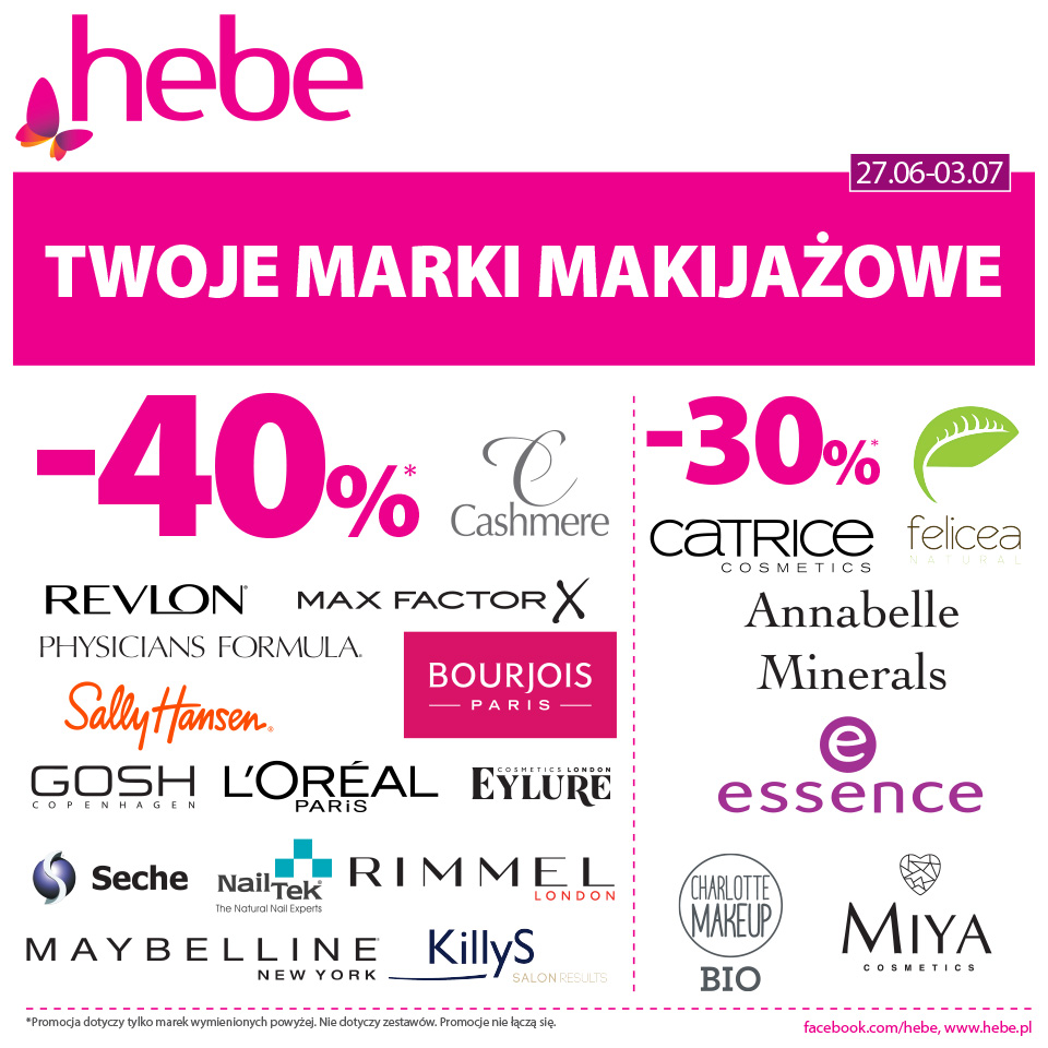 TWOJE MARKI MAKIJAŻOWE -40%/-30% - Galeria Korona Kielce