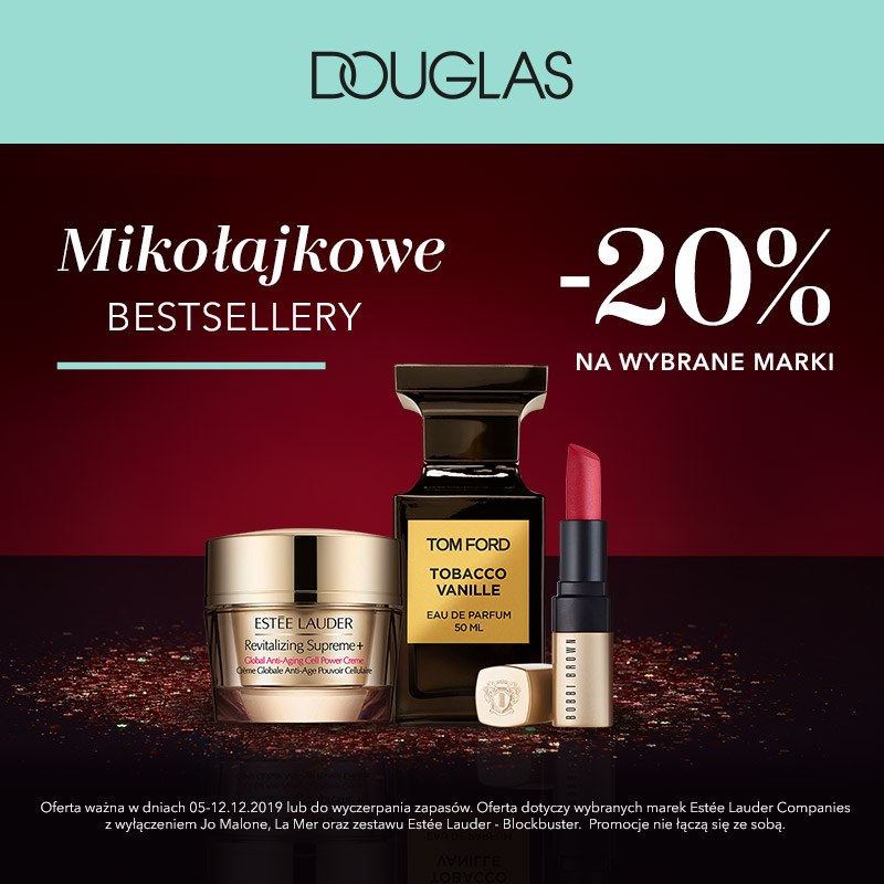 20% na topowe marki w Douglas! - Galeria Korona Kielce