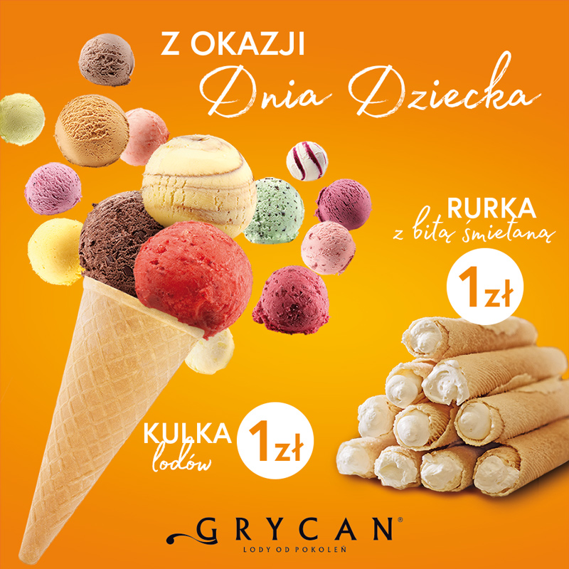 Kulka lodów lub rurka z bitą śmietaną tylko za 1 zł! - Galeria Korona Kielce