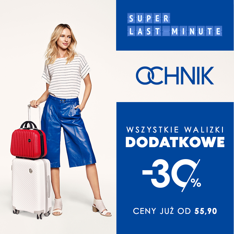 Extra rabat na koniec lata! Wszystkie walizki dodatkowe -30%! - Galeria Korona Kielce