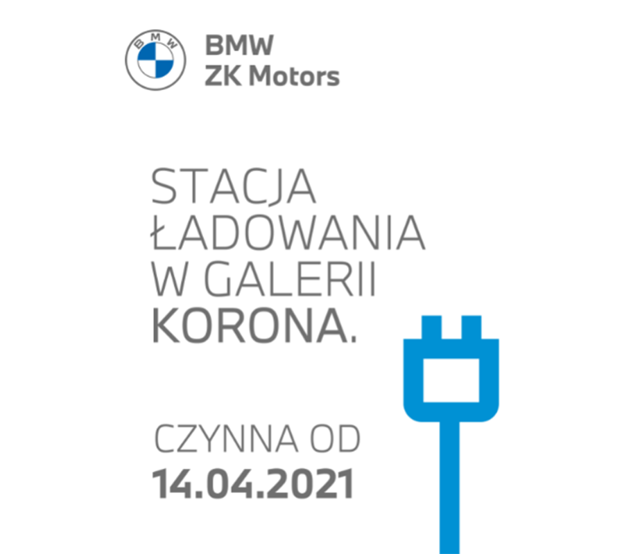 Stacja ładowania samochodów elektrycznych BMW ZK Motors Kielce zaprasza