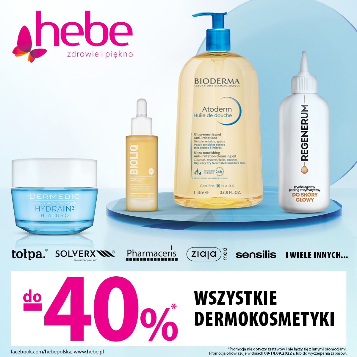 WSZYSTKIE DERMOKOSMETYKI DO -40% 08-14.09.2022 - Galeria Korona Kielce