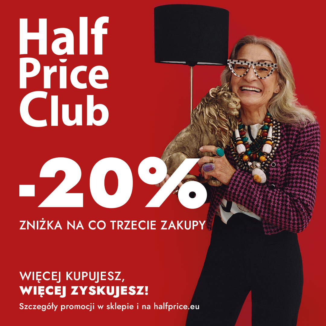 HalfPrice Club: -20% zniżki na co trzecie zakupy - Galeria Korona Kielce