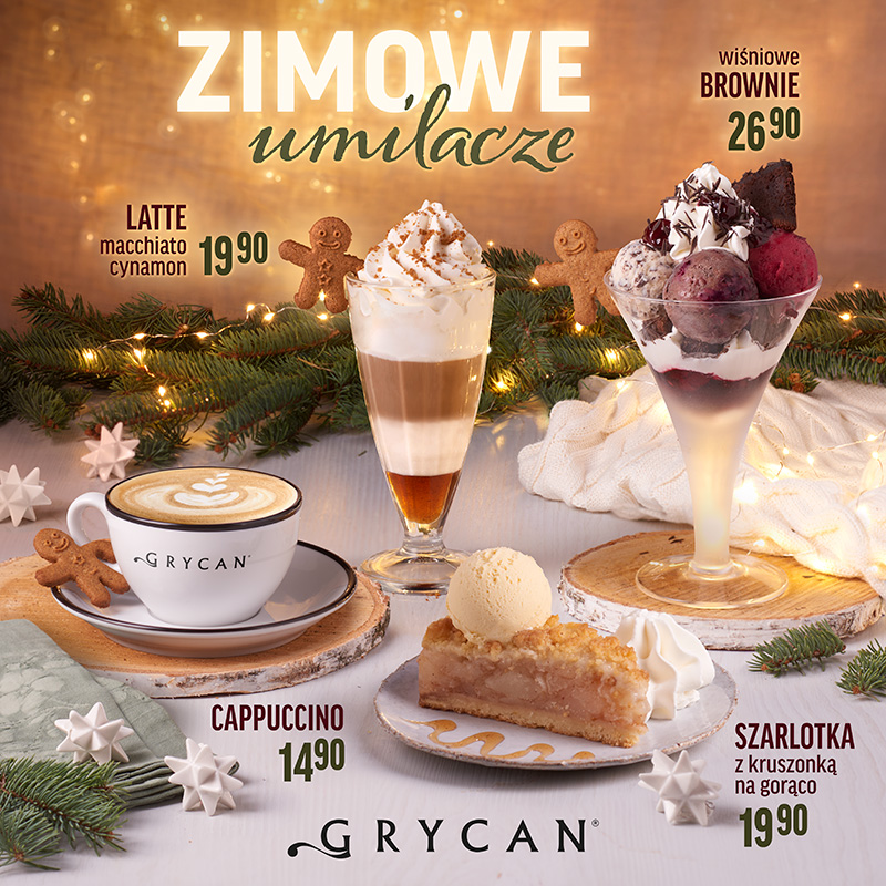 ZIMOWE UMILACZE w lodziarnio-kawiarniach GRYCAN! - Galeria Korona Kielce