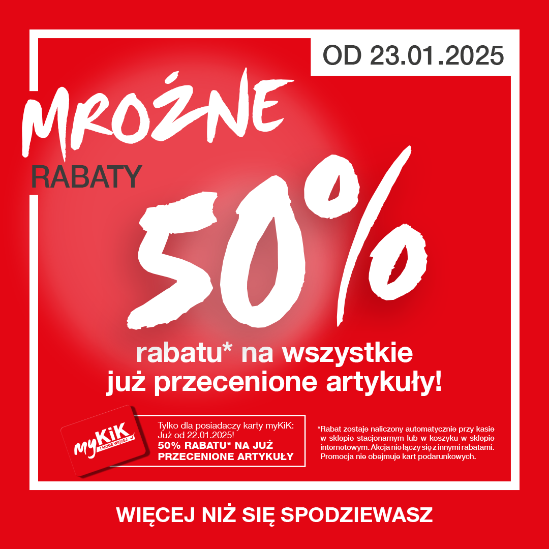 Mroźne rabaty w KiK - Galeria Korona Kielce
