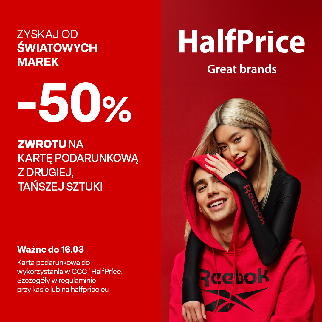 Zyskaj 50% zwrotu na kartę podarunkową! - Galeria Korona Kielce
