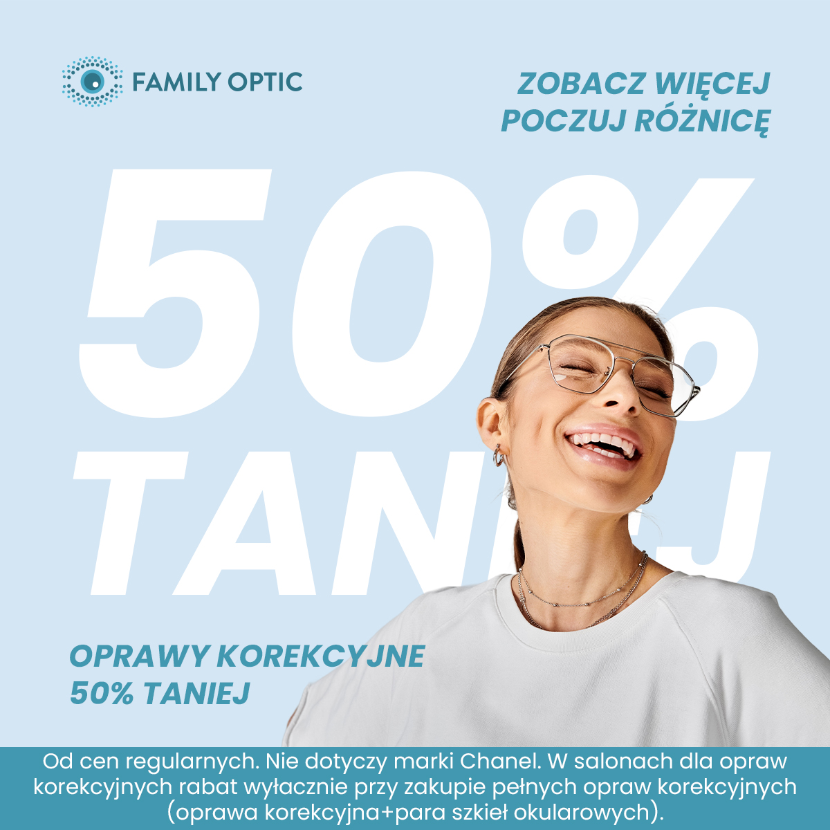 Mega okazja w Family Optic – oprawy korekcyjne 50% taniej - Galeria Korona Kielce
