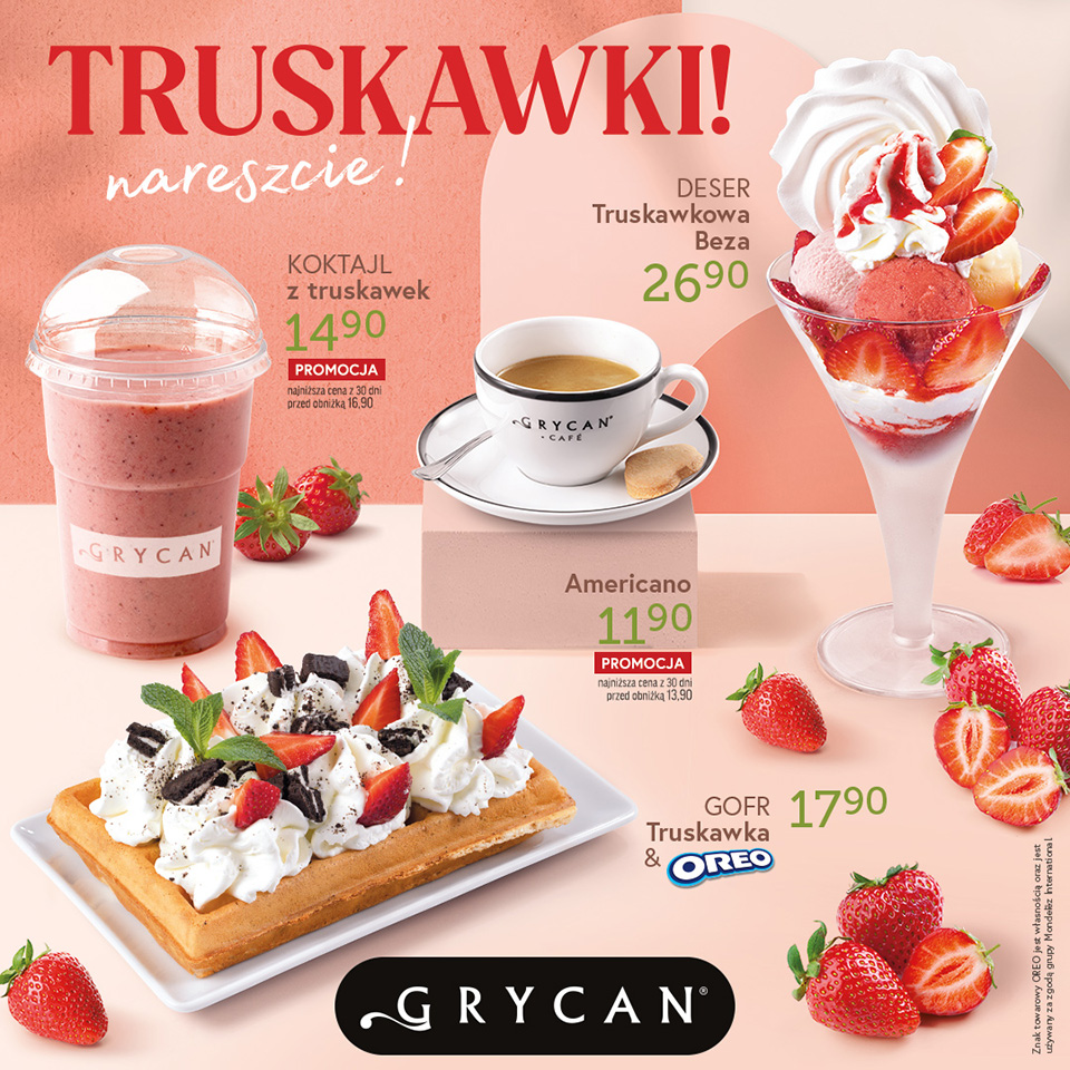 Nowa oferta marki Grycan – TRUSKAWKI! nareszcie! - Galeria Korona Kielce