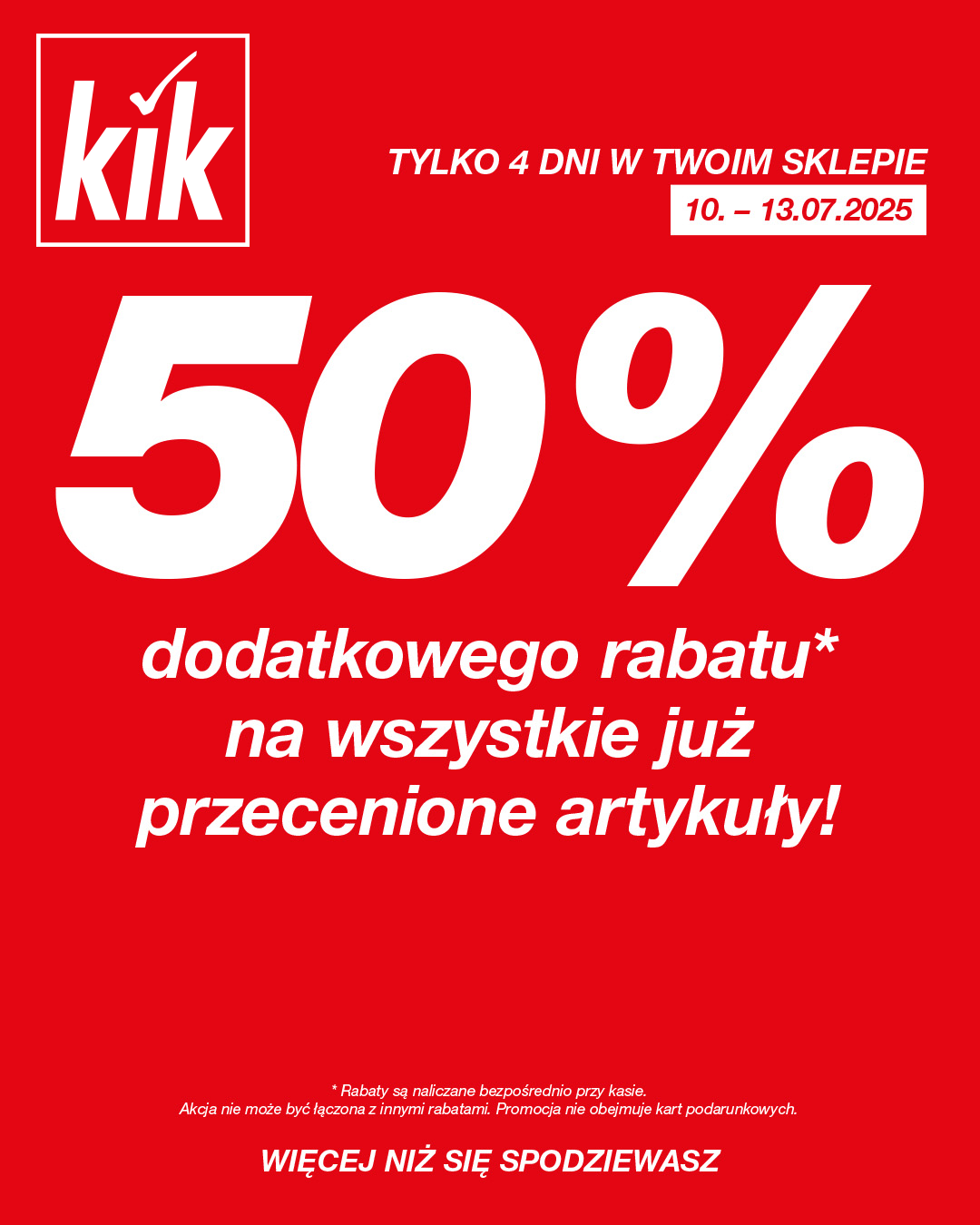 Nowa oferta – dodatkowe 50% zniżki - Galeria Korona Kielce