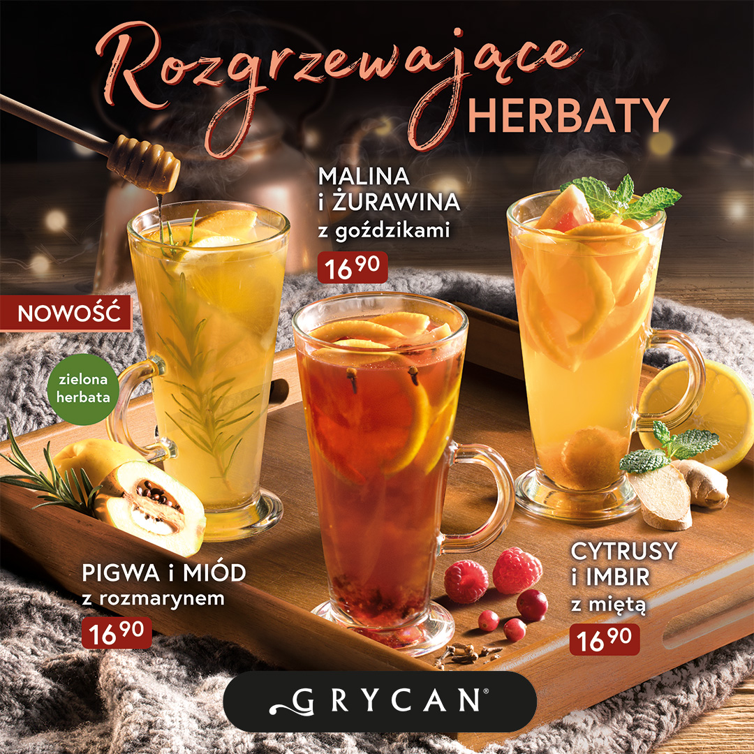 Rozgrzewające herbaty w lodziarnio-kawiarniach Grycan! - Galeria Korona Kielce